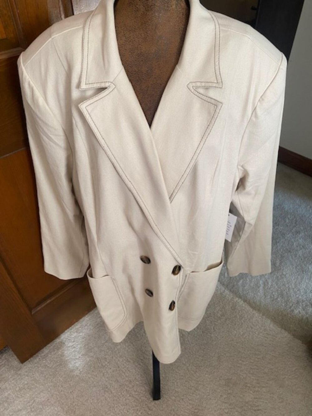 Eloquii Plus Size Women's Ivory Blazer